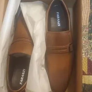 Faranzi | Shoes | Faranzi Brown Burnished Pu Leather Monk  display picture 2